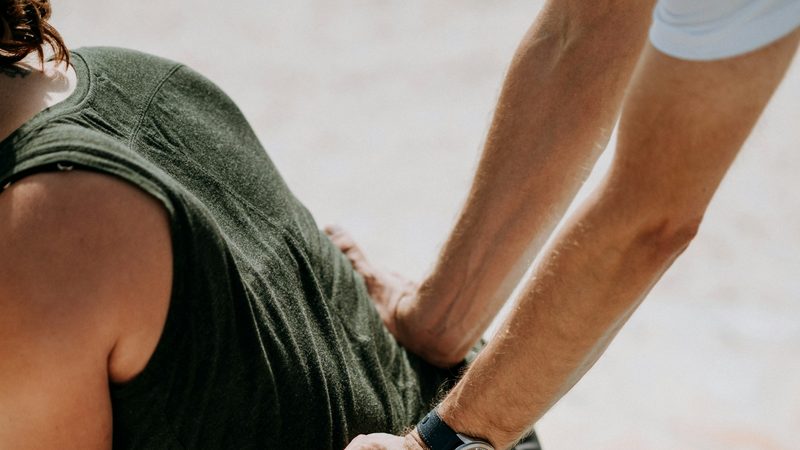 Sports chiropractic treatment session